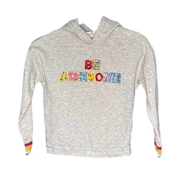 Marks & Spencer Other - Marks & Spencer Kids Hoodie “Be Awesome” in Rainbow Jewels sz 9/10
